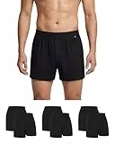 DANISH ENDURANCE Lockere Bambus Boxershorts Herren, Weite & Atmungsaktive Unterhosen Männer, 6er Pack Schwarz XL