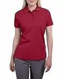 HRM Premium Damen Heavy Polo - Bordeaux, Gr. M - 100% Baumwolle Polohemd Bis 60°C Waschbar - Hochwertiges & Nachhaltiges Oberteil - Workwear