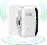 WLAN Repeater WiFi Booster 2,4 GHz 300 Mbps, leistungsstarker WLAN Verstärker mit Repeater/Access Point Modus mit Ethernet-Verbindung, Internetverstärker bis zu 5000 sq.ft und alle Internetboxen