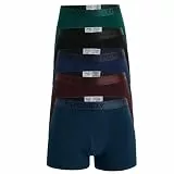 Ntelioglou 5er-Pack Boxershorts Herren Baumwolle | Bequeme Unterhosen Männer mit Elastischem Bund | Weiche, Atmungsaktive Herrenunterwäsche | Sanfte Stoffstruktur