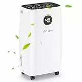 Luftentfeuchter Elektrisch, Auto Raumentfeuchter Elektrisch 25m²/122m³,Dehumidifier Entfeuchtung mit LED Display und Wasserbehälter-Vollanzeige, Gegen Feuchtigkeit, Filter, Timer