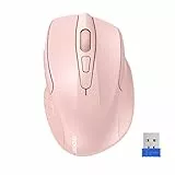 TECKNET Kabellose Maus 2.4G 2600 DPI Wireless Maus 6 Tasten mit Nano Empfänger, 24 Monate Batterielaufzeit, 5 Einstellbare DPI