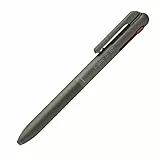 Pentel BXAC37D Calme 3-Farb-Kugelschreiber, deutlich gedämpftes Klick-Geräusch, Griffzone in Lederoptik, nachfüllbar, Kugel 0.7mm = Strichstärke 0.35mm, schwarz/rot/blau, 1 Stück