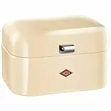 WESCO Single Grandy Brotkasten in der Farbe mandel, pulverbeschichtetes Stahlblech, Lüftungslöcher und stabiler Handgriff