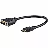 StarTech.com HDMI auf DVI Adapter - Mobiler Konverter mit HDMI Stecker und DVI Buchse - 1080p DVI-D Bildauflösung - Verbindungskabel im Dongle Format mit 20 cm Langem Kabel(HDDVIMF8IN)
