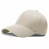 Favuit Baseball Cap Herren Damen, Athletic Baseballkappe Unisex Kappe Verstellbar Einfarbig Basecap Einheitsgröße Baumwolle Sonnenhut für Sport Reisen Draußen (Beige)