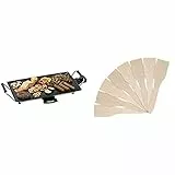 Bestron elektrischer Tischgrill L, Bestron 8x Raclette-Schaber aus Holz