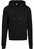 Urban Classics Basic Terry Hoody – Herren Kapuzenpullover aus Sweatstoff, Regular Fit mit Kängurutasche, weiches Material für Alltag & Streetstyle, Black, XL