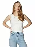 Mavi Damen Sleeveless TOP T-Shirt, Antique White, S/
