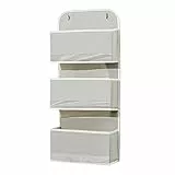 jinminamz HäNgeaufbewahrung mit 3 FäCher, High Capacity TüR Organizer, Türorganizer Hängeorganizer Wand, Organizer HäNgend Wandtasche für Camping, Badezimmer, Zuhause, Wohnmobil, 32x68x10cm, Grau
