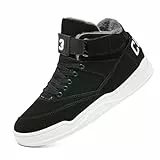 K DUORO Herren Sneaker Mode high Turnschuhe Outdoor Leichtgewichts Männer Fitnessschuhe Walking Schuhe (Weiss/Schwarz -P, 45)