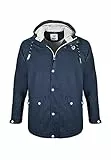 MADSea Herren Regenjacke Friesennerz warm mit Fleece gefüttert, Größe:XL, Farbe:dunkelblau