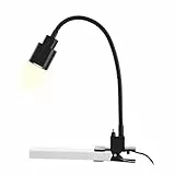 Brilliant LED Klemmleuchte in schwarz mit Flexarm & Kippschalter flexible Klemmlampe, Leselampe Schreibtischlampe Bettlampe mit 3 Watt und 300 Lumen, 3000K warmweiß inkl. LED fürs Schlafzimmer