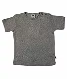 Leela Cotton Baby Kinder Kurzarm T-Shirt Bio-Baumwolle GOTS Shirt Jungen Mädchen Gr. 50 bis 128 (98/104, grau-Melange)