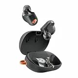 Skullcandy Sesh ANC Active, Kabelloser In-Ear Kopfhörer mit Active Noise Canceling, 48 Std. Wasserdicht (IP67), Mikro, Kompatibel mit iPhone, Android, Bluetooth-Geräten - True Black/Orange