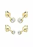 Elli Ohrringe Damen Ohrstecker 2er Set Basic mit Kristall in 925 Sterling Silber