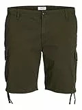 JACK & JONES Herren Cargo Short JPSTMARLEY JJCARGO - Relaxed Fit - Plussize, Größe:42, Farbe:Forest Night 12237562