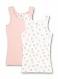 Sanetta Mädchen-Unterhemd (Doppelpack) Dots-Allover und Rosa | Hochwertiges und nachhaltiges Unterhemd für Mädchen aus Baumwolle. Inhalt: 2er Set Unterwäsche für Mädchen