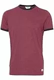 !Solid SDManoldo Herren T-Shirt Kurzarm Shirt mit Rundhals-Ausschnitt Baumwollmischung Regular fit, Größe:L, Farbe:Wine Red Melange (8985)