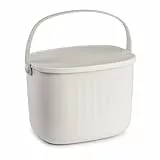 Industor® Biomülleimer Küche aus Silikon - 5L Komposteimer für Biomüll - Bio Mülleimer klein mit Deckel - Ästhetisch und Geruchsdicht - Kein Abfallsack Mülleimer Küche