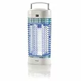 DOMO KX006N/2 Insektenvernichter elektrisch - Mückenlampe für den Innenbereich - Fliegenfalle mit UV-Licht und 2000 V - geruchslos und geräuschlos - stehend oder hängend - 5,5 W