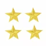 Milisten 10Er Set Fünfzackiger Stern Aufbügelbarer Stickpatch 1.97X1.97 Zoll Gelber Stern Applikation Für Kleidung Jeans Jacken Rucksäcke Diy Reparatur Dekoration