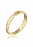 Elli Ring Damen Verlobung Schlicht Elegant in 925 Sterling Silber Vergoldet