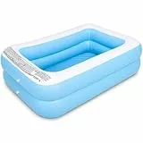 Planschbecken für Kinder,Kinderpool,Planschbecken Eckig,Planschbecken Deep Dive 105 x 75 x 30 cm,Pool für Sommer Strand Garten Wasserspaß