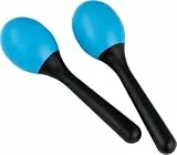 Nino Percussion Small Egg Maracas - 1 Paar kleine Shaker für Kinder ab 3 Jahren - Musikinstrument - Kunststoff, Schwarz und Blau (NINO569SB)