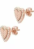 Emporio Armani Damen Ohrringe aus Edelstahl oder Halbedelsteinen mit Push-Back-Verschluss, Glänzendes Roségold