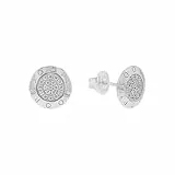 JOOP! Ohrstecker 925 Sterling Silber Damen Ohrschmuck, 1 cm, Silber, Kommt in Schmuck Geschenk Box, 2039695
