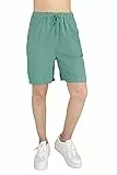 JOPHY & CO. Damen-Bermuda, 100 % Viskose, 6425 & 6426, Aqua (Code 6426), M