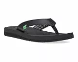 Sanuk Damen Yoga Mat Zehentrenner, Schwarz (EBONY), 40 EU