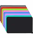 Joytale Silikon-Futtermatte für Hunde, rutschfeste wasserdichte Futtermatte mit erhöhtem Rand für Hunde und Katzen,53 x 37cm,Schwarz