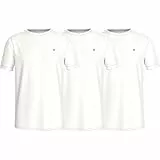 Tommy Hilfiger Herren 3er Pack T-Shirts Kurzarm Slim Fit, Weiß (White/White/White), M