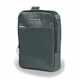 Stratic Pure Messenger Bag Umhängetasche Tablet nachhaltig, wasserabweisend, mit Tabletfach, Masken- und Hygienefach, L, dark green