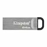 Kingston DataTraveler Kyson USB 3.2 Gen 1 USB-Stick 64GB - Mit stilvollem, kappenlosem Metallgehäuse