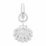 Amor Charm 925 Sterling Silber Damen Charms, 1,9 cm, Silber, Muschel, Kommt in Schmuck Geschenk Box, 2038507