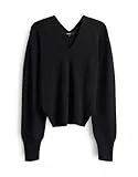 someday Damen Pullover | TELLMA Regular Feinstrickpullover aus feinem Viskosemix Black, 38