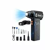 IVJ Elektrische Staubgebläse, 4-Gang 180000 U/min Compressed Air Duster, mini gebläse Mit 10000mah Akku,USB Wiederaufladbar Druckluftspray PC Reinigungsset für Laptop,Tastatur,Auto,Bürogeräte