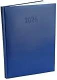 Chefplaner 2026 fast A4 in Lederoptik Terminbuch 2026 Buchkalender 1 Woche 2 Seiten Hardcover Terminplaner 2026 Chefkalender mit Wochenübersicht (Dunkelblau)
