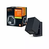 LEDVANCE ENDURA Classic Cube ADJ WALL Außen-Wandleuchte, schwarz, GU10-Sockel (max 35W), kann mit einfacher oder smarter Lampe bestückt werden, ausrichtbarer Leuchtenkopf, Schutzklasse IP44