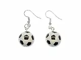 Miniblings FußballOhrringe Fußballohrringe Fußbälle WM Ball Kicken Bolzen Tor EM - Handmade Modeschmuck I Ohrhänger Ohrschmuck versilbert