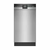 Siemens SR43ES25ME iQ300 Unterbau-Geschirrspüler, 45 cm, besonders leise, varioSpeed Plus, varioFlex Korbsystem und varioSchublade, autoOpen dry, aquaStop, Home Connect, Gebürsteter Stahl