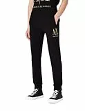 Armani Exchange Herren Symbol, Bündchen am Bein, goldfarbenes Logo, Hose. Casual Pants, Black, M