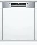 Bosch SMI6ZCS00E Serie 6 Smarter Geschirrspüler integriert, 60 cm breit, Besteckschublade, Made in Germany, Silence Programm besonders leise, Rackmatic höhenverstellbarer Oberkorb, Einbau