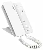 BTICINO, Audio-Hausstation CLASSE 100 A16M, Innenstelle mit Handhörer für 2-Draht TürTürsprechanlagen mit Türomatfunktion/Artzschaltung, 3 Sensortasten, 4 frei konfig. Tasten & 16 melodischen Ruftönen