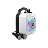 RockJam 10-Watt Rechargeable Bluetooth Karaoke Machine with Two Microphones, Voice Changing Effects & LED Lights - Black