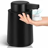 Phneems Seifenspender Automatisch Schaumseifenspender Elektrischer Seifenspender mit Sensor 250ml Soap Dispenser Automatic USB-Aufladung IPX5 Waterproof FüR Bad Küche Schwarz
