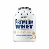 Weider Premium Whey Protein Pulver - Hoher Proteingehalt, wenig Kohlenhydrate & wenig Fett mit L-Glutamin und Vitamin B6-2,3kg - Vanilla Ice-Cream